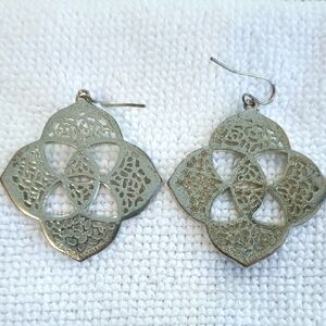 Heavily Tarnished Scratched Kendra Scott Dawn Drop Earrings Gold